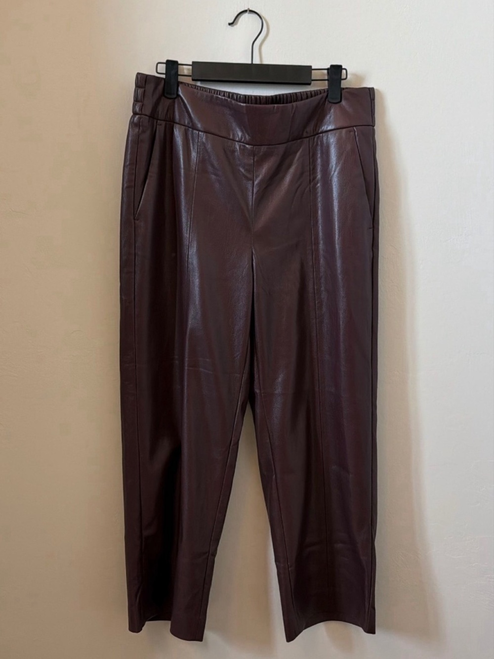 Chico’s Women's Faux Leather Cropped Pants